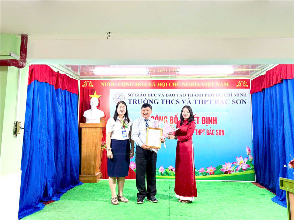 Trường Bắc Sơn Công Bố Quyết Định Công Nhận Hiệu Trưởng Mới