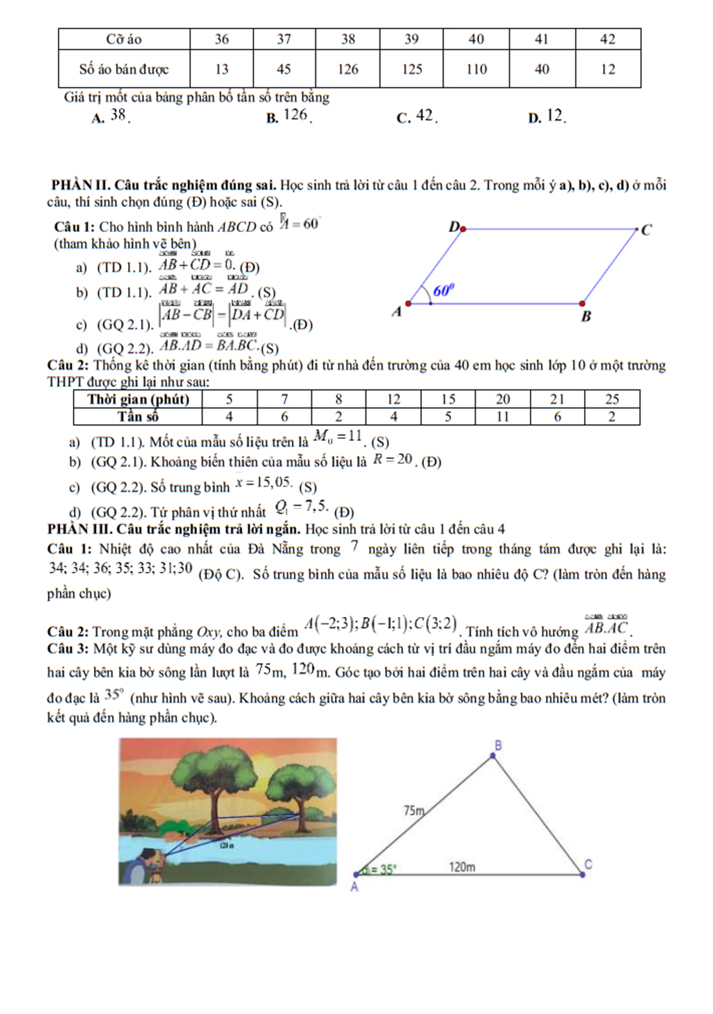 Đề cương Toán lớp 10, học kì 1, năm học 2025-2026