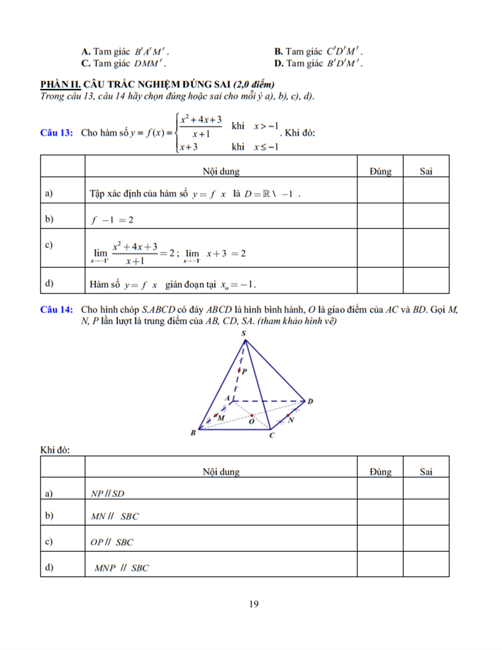Đề cương Toán lớp 11, học kì 1, năm học 2025-2026